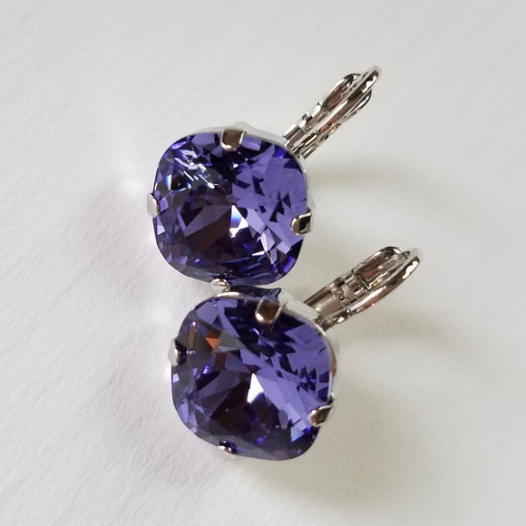 Austrian Crystal Earrings in Rhodium Plated Setting - Picture 9 of 12